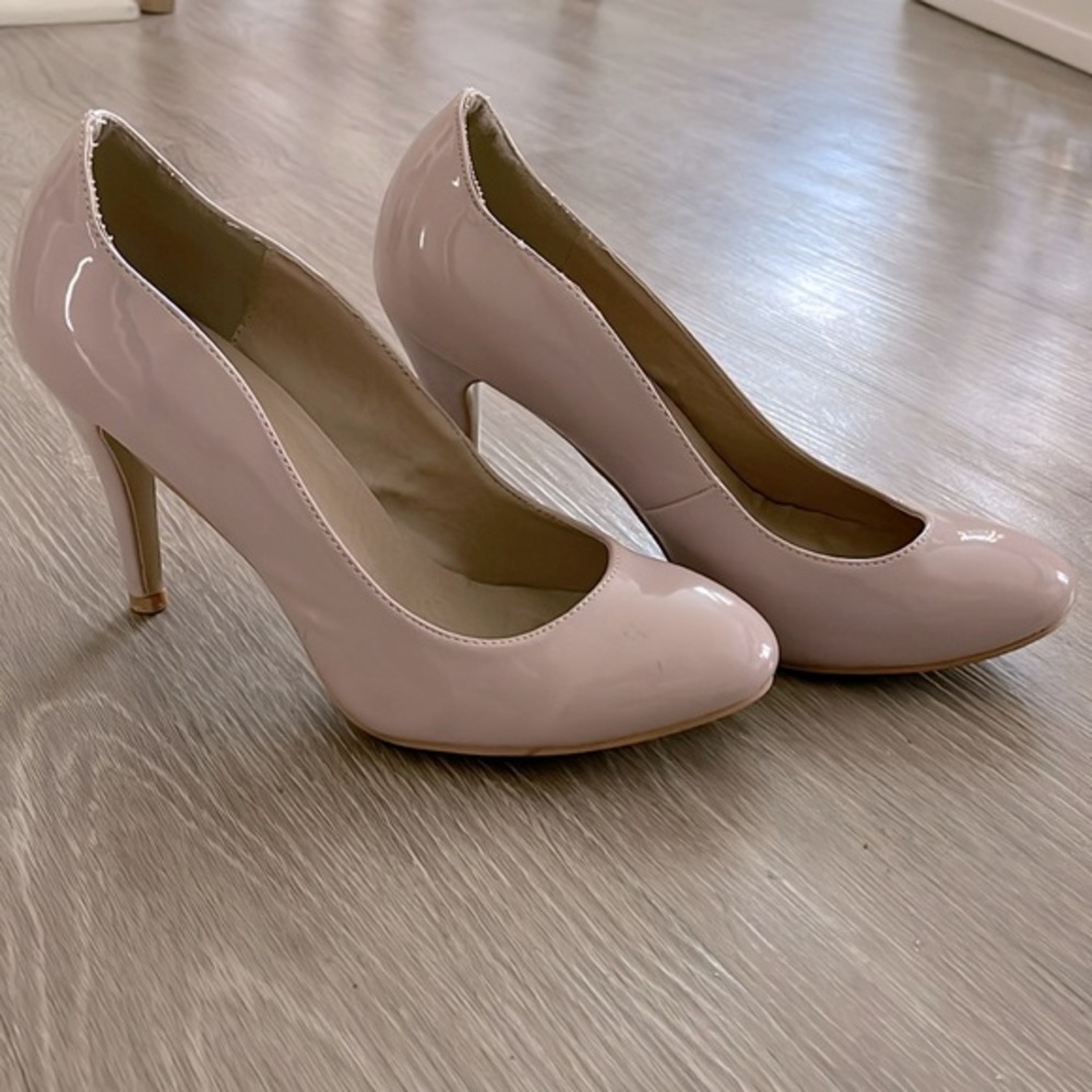 Blush Patent Leather Pumps